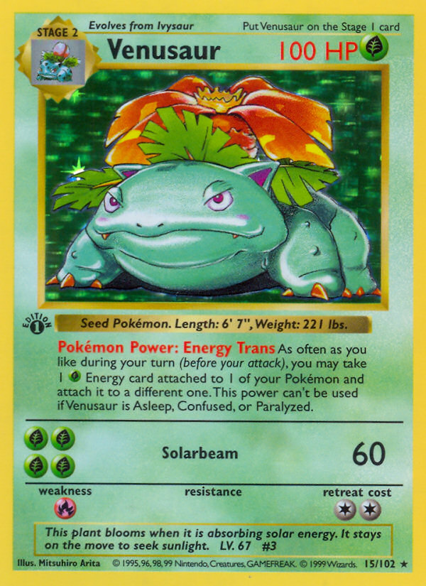 Base Set Venusaur, the third starter