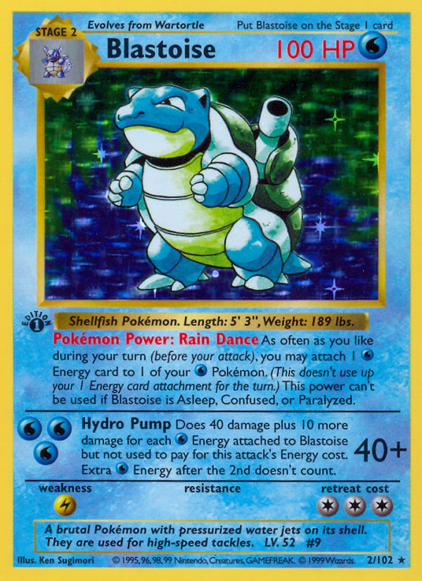 Base Set Blastoise 1st Edition