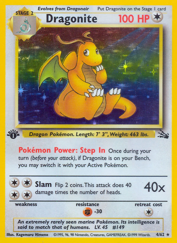 Fossil Dragonite stamp area